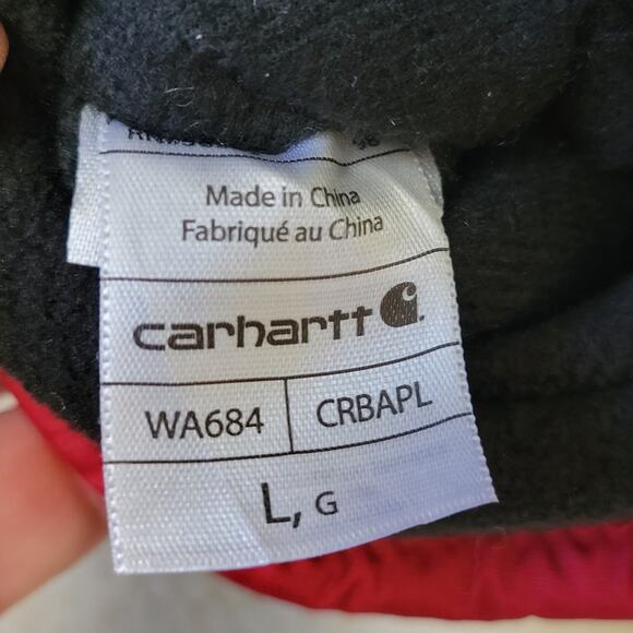 EUC Women's L Carhartt  Waterproof Insulated Ripstrop Fabric Gloves Knit Cuff - Picture 9 of 14